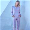 Jadea Pigiama Lungo Aperto Donna Jadea Cod. 3195 - fuxia