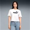 Puma Ess Cropped No. 1 Logo Relaxed Tee Tshirt Donna Puma Cod. 684972 - bianco