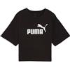 Puma Ess Cropped No. 1 Logo Relaxed Tee Tshirt Donna Puma Cod. 684972 - nero