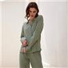 Jadea Pigiama Lungo Aperto Donna Jadea Cod. 3272 - verde