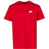 Nike K Nsw Tee Emb Futura Lbr Tshirt Ragazzi 6-16a Nike Cod. FZ5177 - rosso
