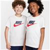 Nike K Nsw Tee Futura Hbr Big Tshirt Ragazzi 6-16a Nike Cod. FZ5178 - bianco