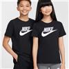 Nike K Nsw Tee Futura Hbr Big Tshirt Ragazzi 6-16a Nike Cod. FZ5178 - nero