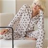 Jadea Pigiama Lungo Aperto Donna Jadea Cod. 3298 - beige