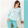 GRANCHIO Pigiama Lungo Donna GRANCHIO Cod. GP5121 - verde