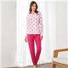 GRANCHIO Pigiama Lungo Donna GRANCHIO Cod. GP5121 - rosa