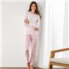 GRANCHIO Pigiama Lungo Donna GRANCHIO Cod. GP5123 - rosa