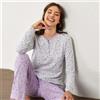 GRANCHIO Pigiama Lungo Donna GRANCHIO Cod. GP5123 - grigio