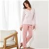 GRANCHIO Pigiama Lungo Donna GRANCHIO Cod. GP5120 - rosa