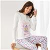 GRANCHIO Pigiama Lungo Donna GRANCHIO Cod. GP5119 - bianco