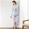 GRANCHIO Pigiama Lungo Donna GRANCHIO Cod. GP5119 - azzurro