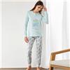 GRANCHIO Pigiama Lungo Donna GRANCHIO Cod. GP5116 - verde