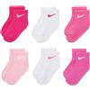 Nike Nhn Swoosh 6pk Infant Ankle 6 Paia 6-24m Nike Cod. NN0641 - rosa
