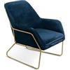 Menzzo Claudio Poltrona, Velluto, blu, 79