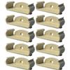 cyclingcolors 10x Supporto per doga doghe 63 × 12 mm plastica per rete letto telaio in legno terminale letto mobile fissaggio a tenone vite, beige