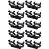 cyclingcolors 10x Supporto doppio per doga doghe Flexiclip 38 × 8 mm sospeso in elastomero per rete letto telaio in legno terminale letto mobile fissaggio a tenone, nero