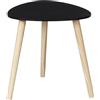 Home Deco Factory, HD0499, Tavolino Shelly Nero, Design Elegante e Minimalista, Ideale per Tutti Gli Interni, Dimensioni 385 x 40 x 385 cm, Colore Nero