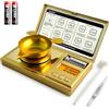 Muaket Bilancia Precisione 50g/0,001g, Bilance Milligrammi con 6 Unità e Cucchiaio | Bilancia Cucina Digitale con Display LCD e Funzione Tare, Mini Bilancia Gram con Pesi e Batterie per Polveri, Gioielli, Oro