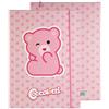Colourbook Cartellina Con Elastico A4 3 Lembi Coccolotti Love And Tell Rosa Classic, Portadocumenti In Cartone Rigido, Dorso 1 Cm, Per Scuola Elementare, Disegni, Compiti E Fogli Protocollo