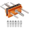 Generic Guida di Foratura Autocentrante con Larghezza Regolabile 1/4 3/8 5/16 7/16 1/2 Pollici con 6 Boccole per Foro Dritto