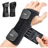 Rakiie 2 Tutori per Polso per Tunnel Carpale, Supporto Notturno Regolabile con 3 Stecche Metalliche, Senza Pressione sul Pollice, Unisex per Mano Destra/Sinistra, Grigio Taglia L