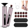 Focenat 2 in 1 Pedicure Elettrico Professionale Piedi, Calli Piedi Rimozione Elettrico con Display LCD, 9 Velocità Regolabile, Lima Elettrica per Piedi per Pelle Morta e Tacchi Incrinati (Rosa)