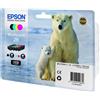 Epson C13T26164020 26 Orso Polare cartuccia d'inchiostro originale Multipack nero, ciano, magenta,giallo 1.126 copie