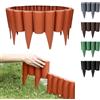 GARDENIX - Bordo per aiuole, Effetto Legno, 2,5 m Rosso