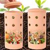 CHAOHAOKE Underground Worm Farm Clay 25,4 cm, contenitore per compostaggio da giardino, in ceramica, per esterni, giardinaggio da cucina, rifiuti alimentari con fori, per aiuole rialzate a casa (2)