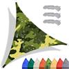 CANYUE Vela Ombreggiante Impermeabile 1x1x1m Tenda A Vela Triangolare Colore mimetico,Tenda Da Sole Per Esterno Protezione Raggi UV Per Giardino Esterno Terrazza