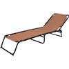 Garden Friend Lettino Prendisole Pieghevole da Giardino Multiposizione Marrone CorfÙ 190x58x30