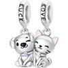 HUIPOJUE Ciondoli in Argento Sterling 925 per Bracciali e Collane Pandora da dDonna Gioielli Con perline Regali