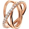 Bronzallure Anello Multifilo con Veretta in Cubic Zirconia placcato oro rosa 18 carati WSBZ02409.WR (16)