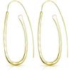 Philip Jones Orecchini a cerchio martellato in argento sterling placcato oro