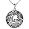 YFN Memento Mori - Collana in argento sterling 925 con teschio Memento Mori, idea regalo per uomini, Argento sterling, Nessuna pietra preziosa