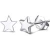 HeyMeili Stella Pentagramma Orecchini Bottone da Uomo Donna Ragazzi, 925 Argento Gioielli Oro Bianco per Orecchie Sensibili