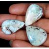 Royal_gems_shop 64,15 ct 100% naturale cielo blu larimar pera cabochon pietra preziosa...