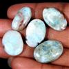 Royal_gems_shop 68,75 ct 100% pietra preziosa cabochon ovale naturale blu cielo Larimar...