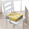 Surwin Rialzo da Sedia per Bambini Rialzo Sedia Bambini Cuscino Rialzo Cuscino per Sedia Seggiolino Regolabile Lavabile Smontabile con 2 Cinghie per Sedia da Pranzo - 3D Leone (Pianta,32x32x8cm)