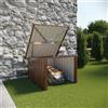Parama Garage per tosaerba in acciaio zincato effetto legno 90,5x89x62/51cm