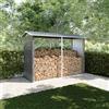 Parama Legnaia da esterno in acciaio zincato nero 238x87x160cm con tetto spiovente
