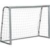 SPORTNOW Porta da Calcio Grigia 180x120x60 cm con Viti e Picchetti inclusi, in PE e Metallo | Aosom Italy