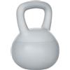 SPORTNOW Kettlebell 4kg in PVC e Sabbia Metallica per Allenamento Spalle e Bicipiti, 19x19x26 cm, Grigio | Aosom Italy
