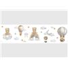 AG Design Bordura Adesiva Simpatico Orsetto nel Cielo, AWBD 8540 | Impermeabile e Decorativa per Cameretta Bambini per Bambina e Bambino | Pellicola Multicolore | Larghezza 500 x Altezza 13,8 cm