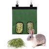 lenpestia Borsa per Fieno Sacchetti di Fieno Mangiatoia fieno per conigli per coniglio cincillà criceto porcellini d'india piccoli animali (2 finestre, verde)