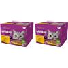 Whiskas Multipack 1+ pollame selezione in salsa 48 sacchetti per porzioni (2 x 24 x 85 g)