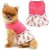 PAIDEFUL Vestiti per cani, vestito per cani di piccola taglia, estivo, per cuccioli di piccola taglia, prendisole morbido e traspirante con gonna con motivo ananas carino gatto chihuahua, rosa, XS