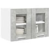vidaXL Armadio pensile con porta 2 pcs Grigio cemento 60 x 31 x 40 cm, Armadio da cucina moderno, design rettangolare, ampio spazio, materiali resistenti, stile contemporaneo, per l'organizzazione in