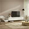 DecHome - Mobile TV Sospeso Moderno 3 Ante Dimensioni 180x31,5x29,8 cm Colore Bianco Lucido