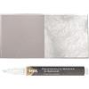 Blattgold-Blattsilber 10 fogli in vero argento 5 cm x 5 cm + 1 latte in penna